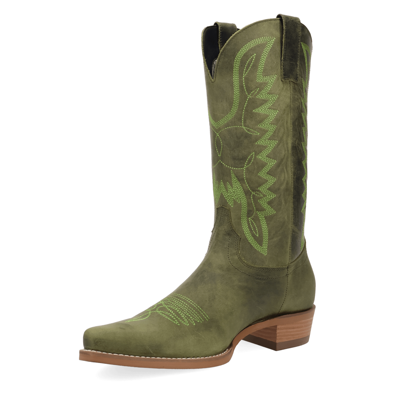 PRODUCT SHOT WORKHORSE LEATHER BOOT AT 225 DEGREE ANGLE