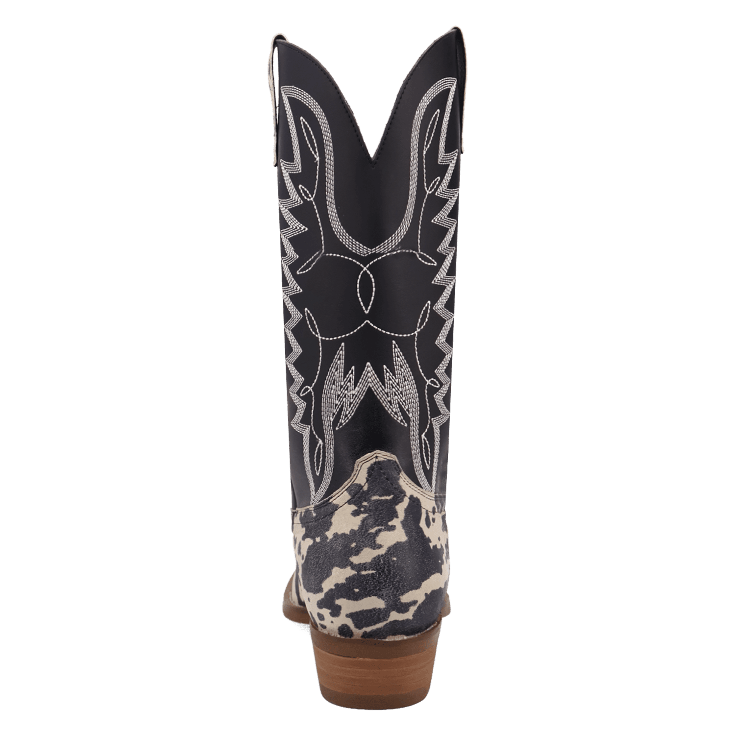 PRODUCT SHOT BULL'S EYE LEATHER BOOT AT 180 DEGREE BACK ANGLE
