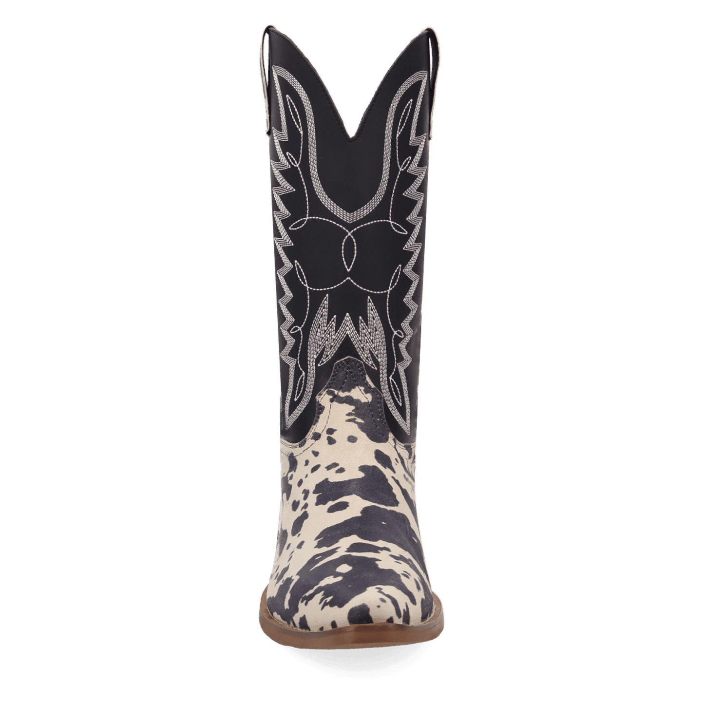 PRODUCT SHOT BULL'S EYE LEATHER BOOT AT FRONT ANGLE