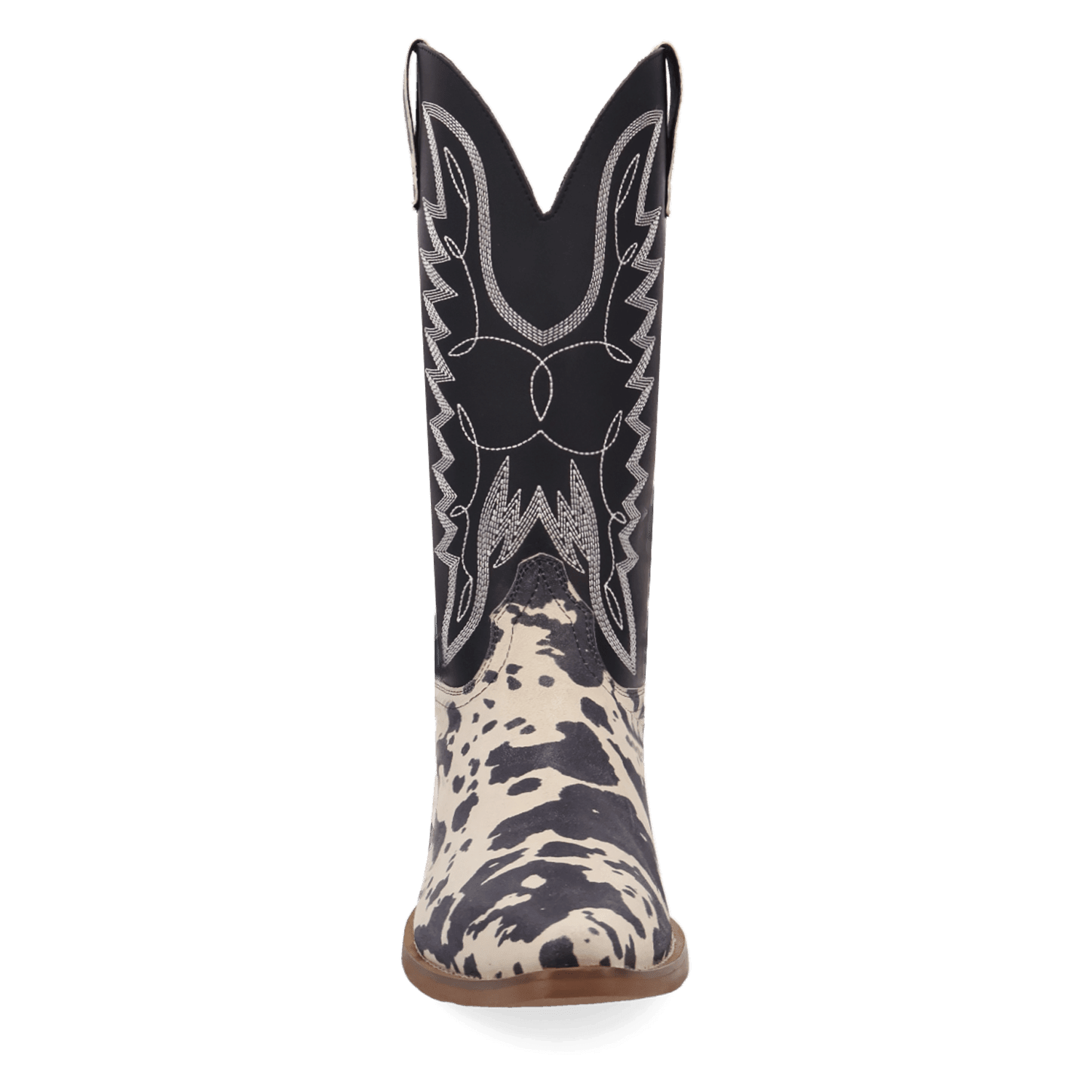 PRODUCT SHOT BULL'S EYE LEATHER BOOT AT FRONT ANGLE
