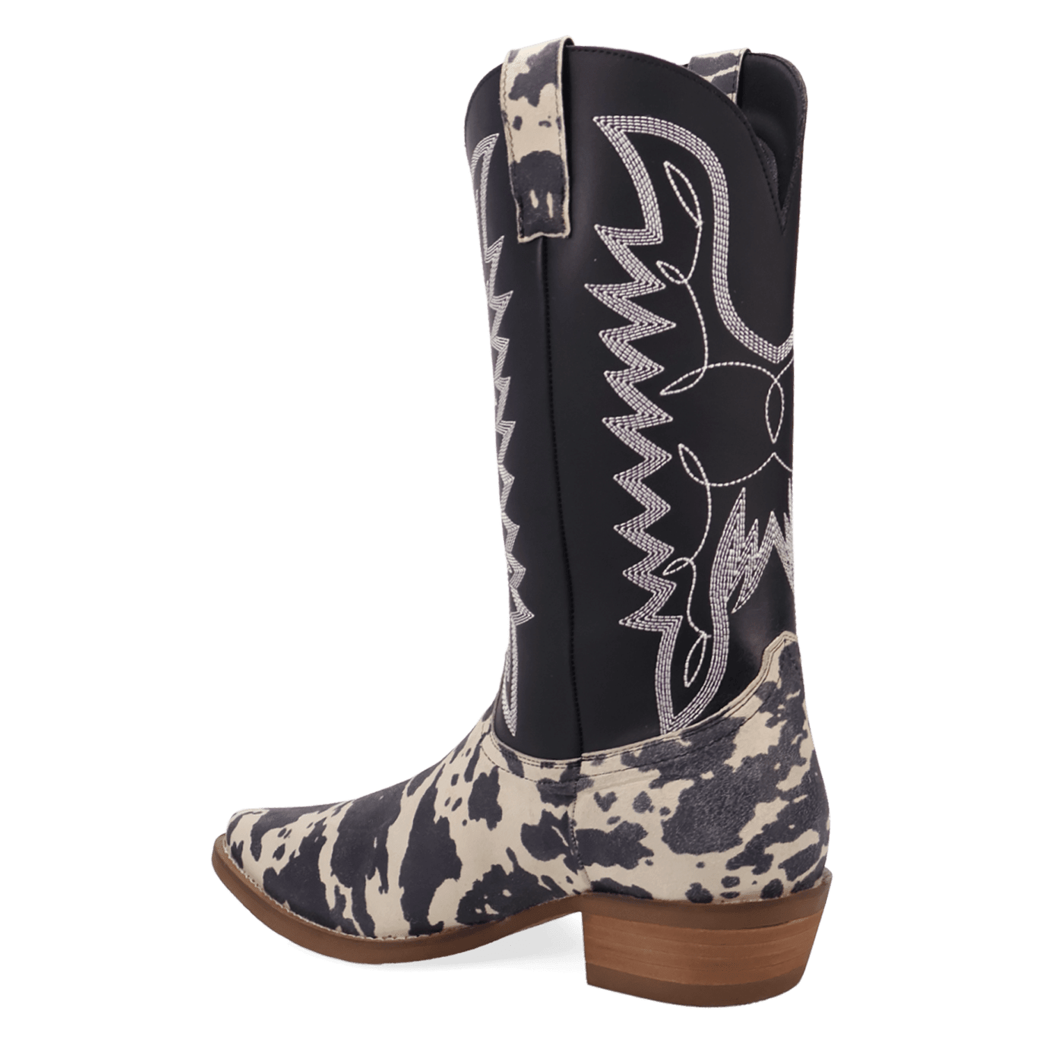 PRODUCT SHOT BULL'S EYE LEATHER BOOT AT 270 DEGREE ANGLE