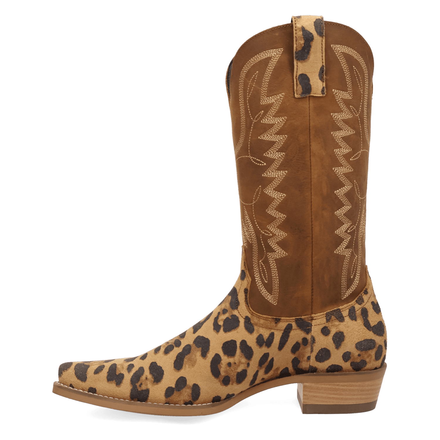 PRODUCT SHOT BULL'S EYE LEATHER BOOT AT 135 DEGREE OUTSIDE ANGLE