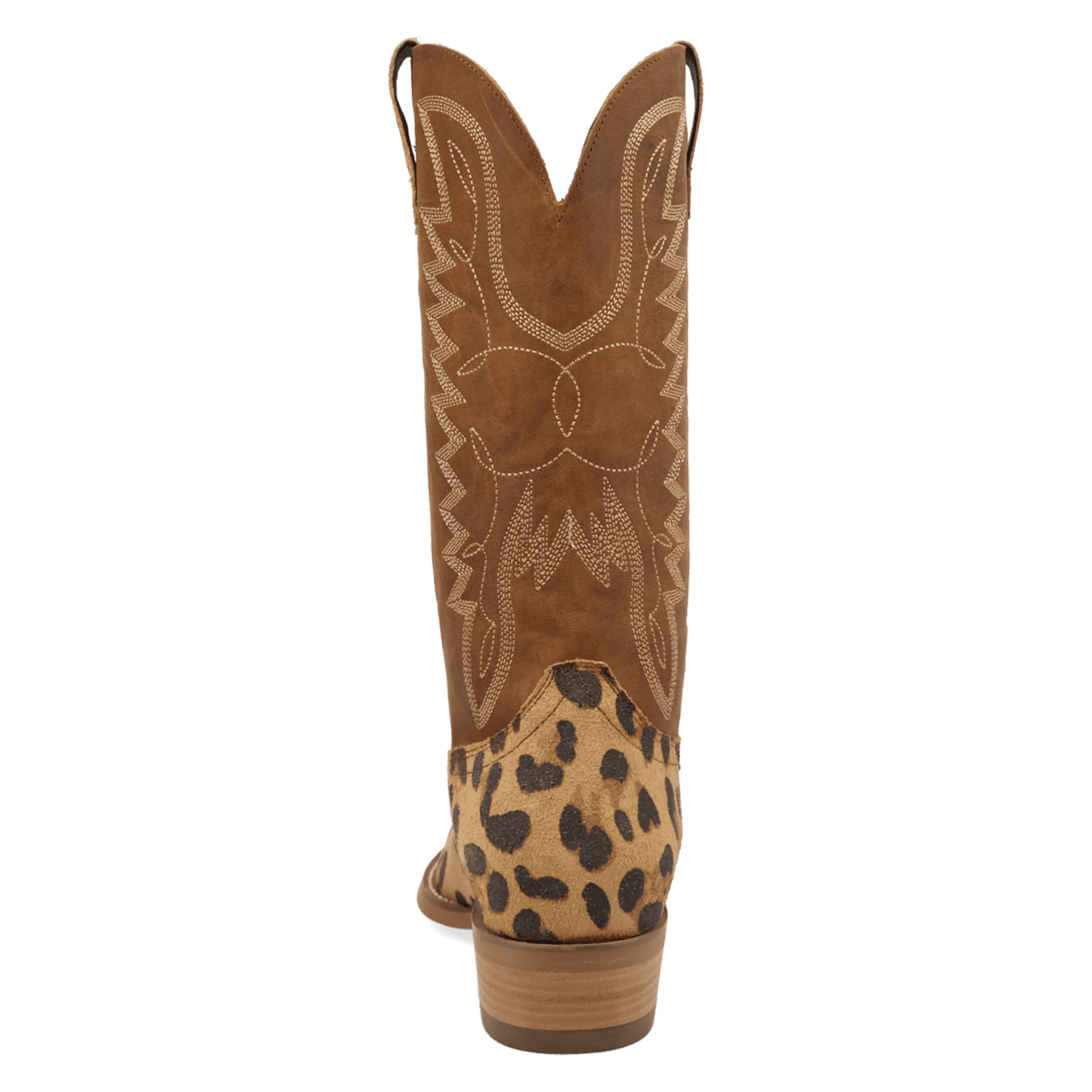 PRODUCT SHOT BULL'S EYE LEATHER BOOT AT 180 DEGREE BACK ANGLE