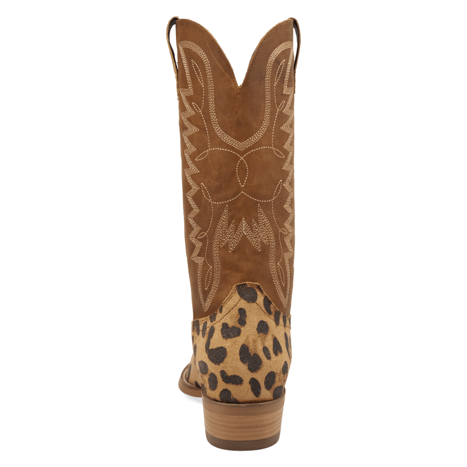 PRODUCT SHOT BULL'S EYE LEATHER BOOT AT 180 DEGREE BACK ANGLE
