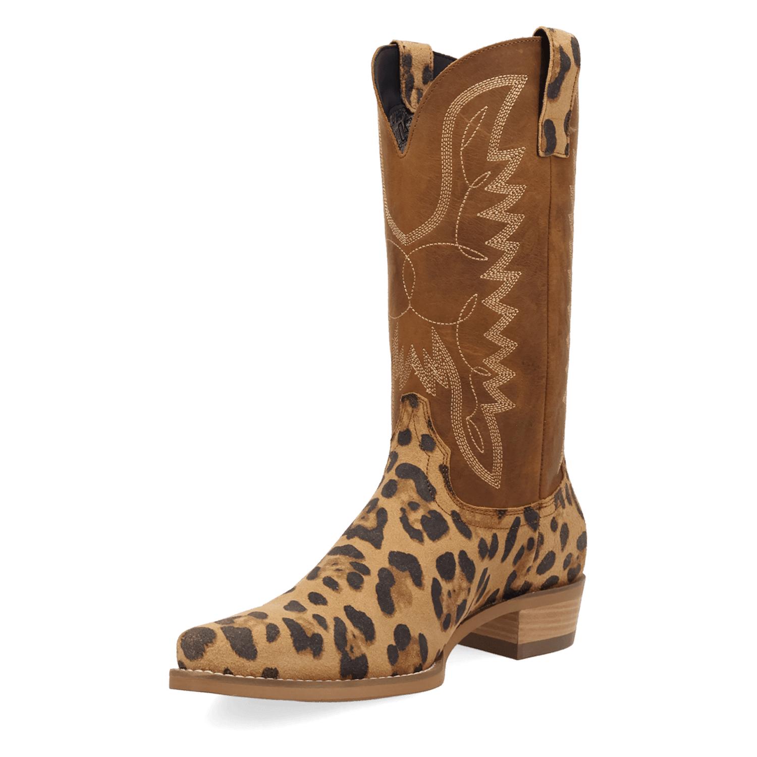 PRODUCT SHOT BULL'S EYE LEATHER BOOT AT 225 DEGREE ANGLE