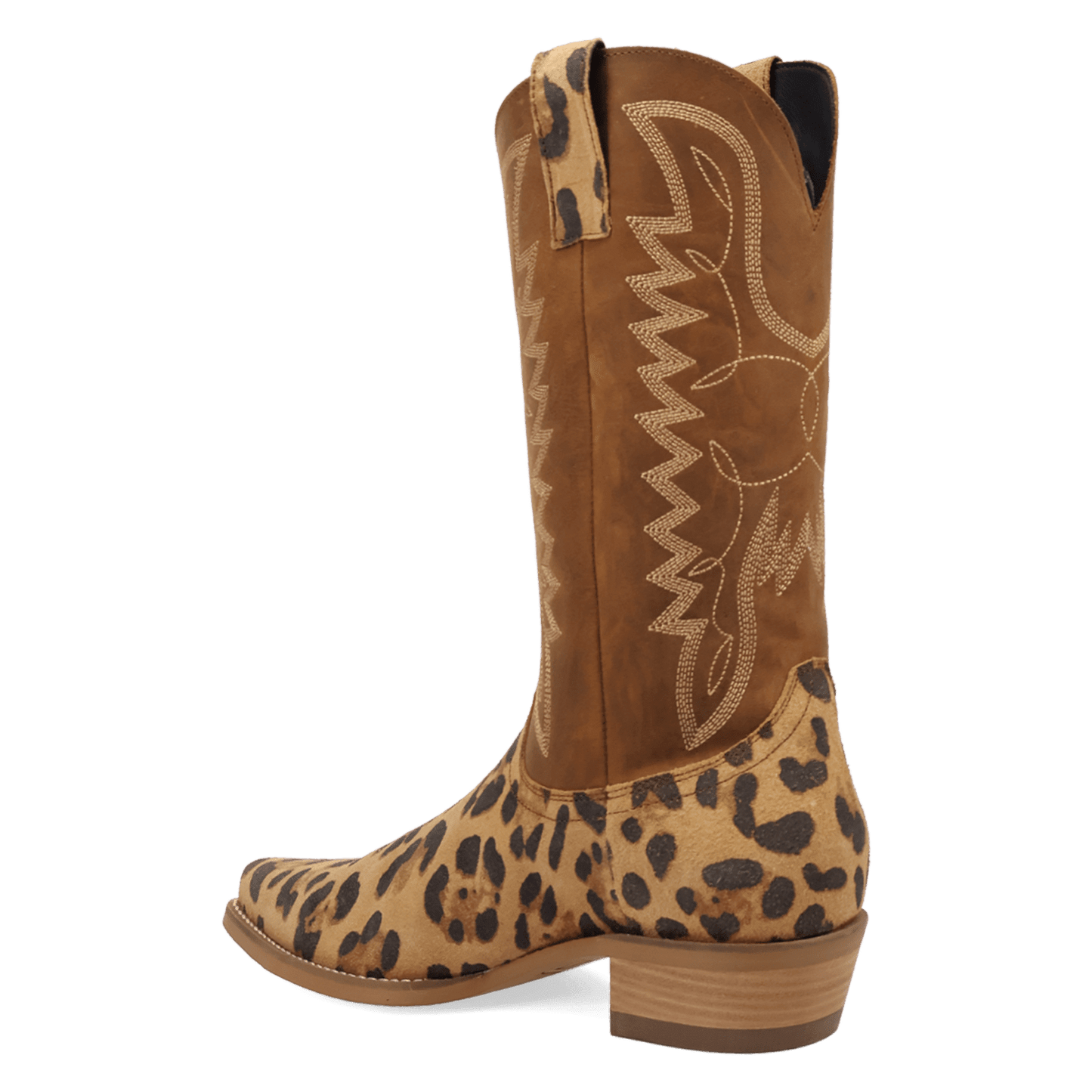 PRODUCT SHOT BULL'S EYE LEATHER BOOT AT 270 DEGREE ANGLE