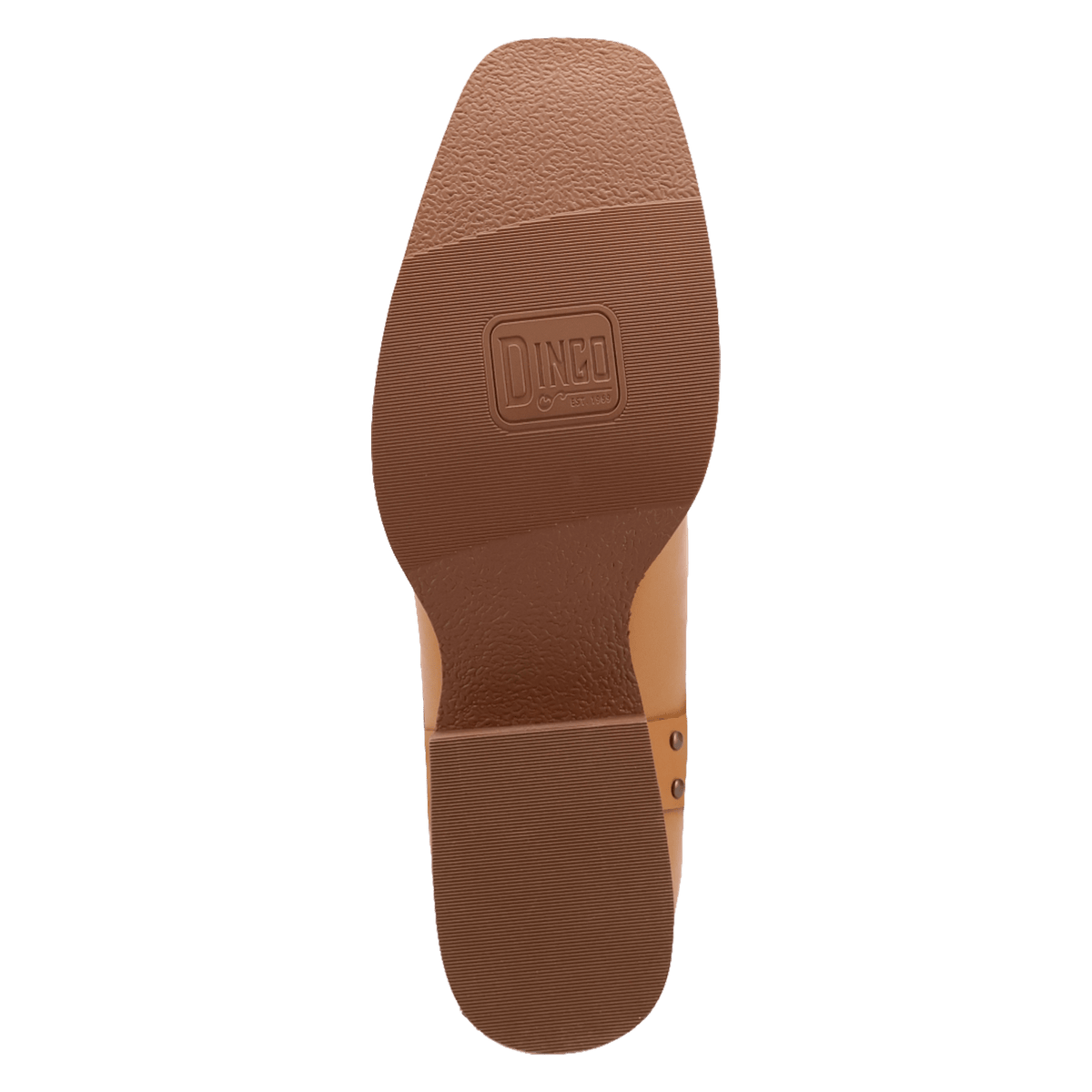 PRODUCT SHOT TRUE BLUE LEATHER BOOT AT OUTSOLE ANGLE