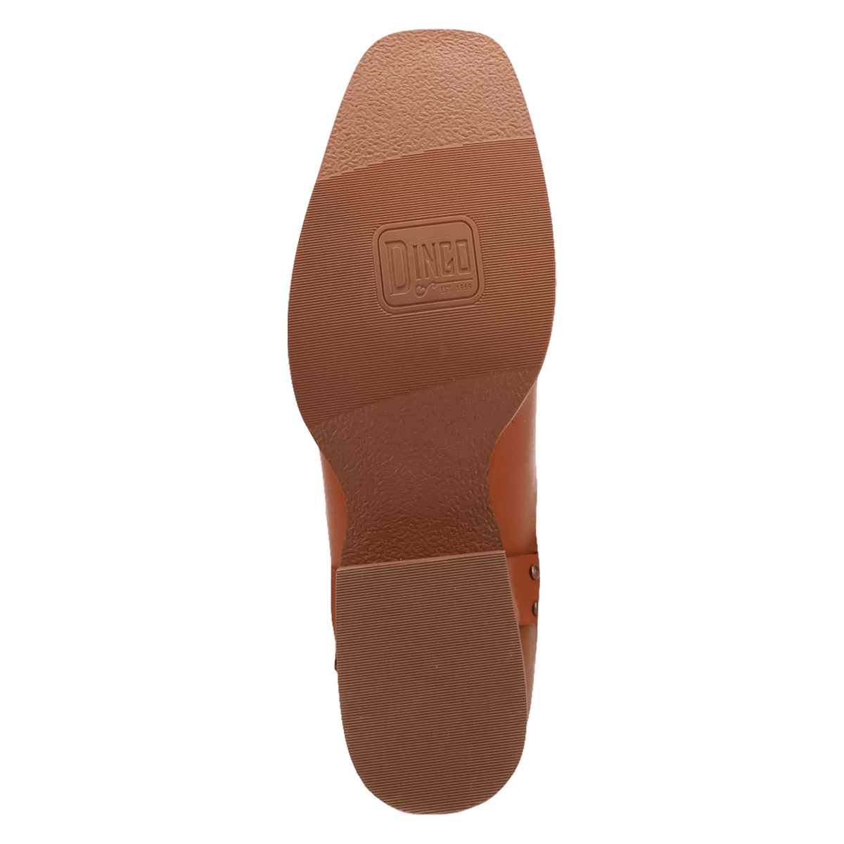 PRODUCT SHOT TRUE BLUE LEATHER BOOT AT OUTSOLE ANGLE