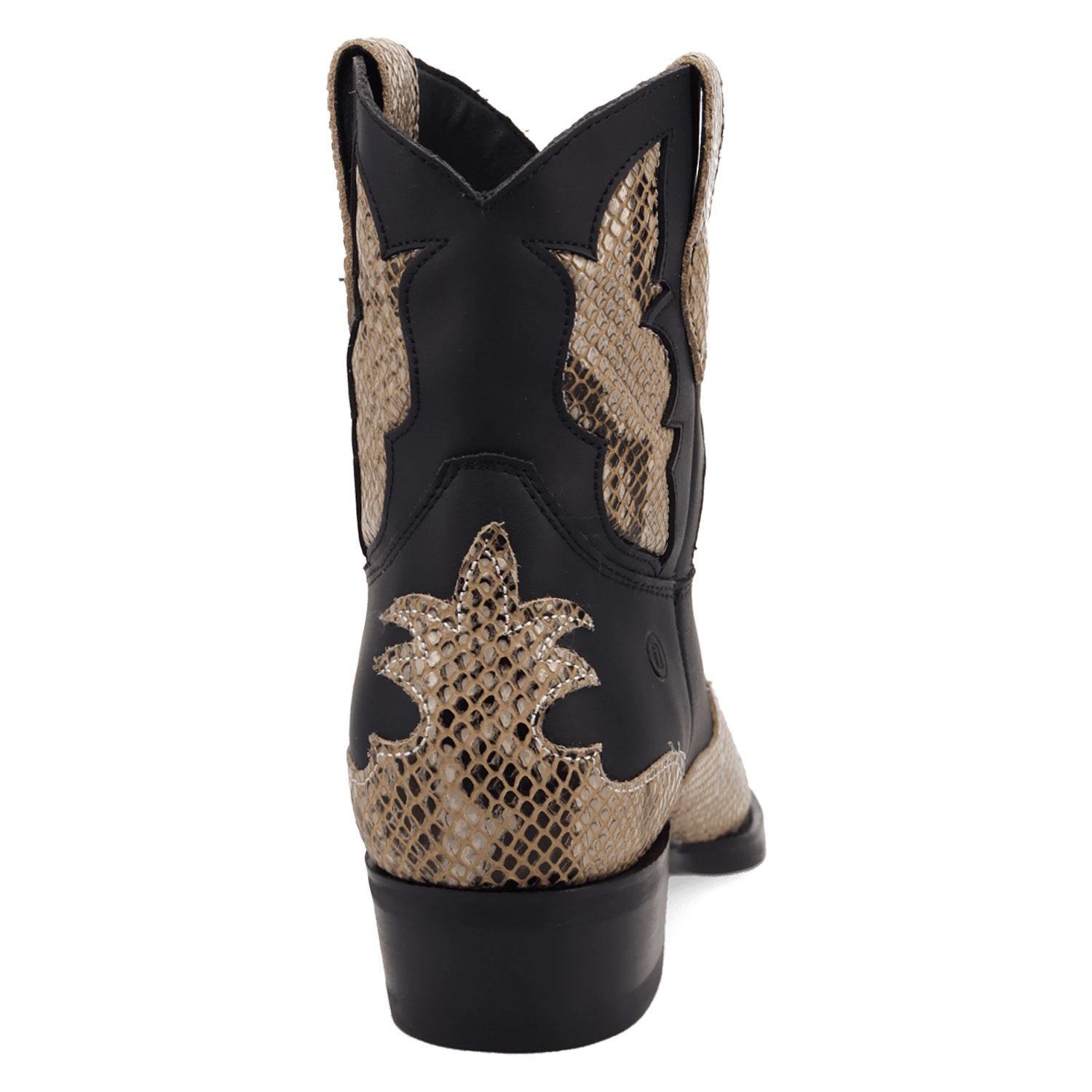 PRODUCT SHOT SERPICO LEATHER BOOT AT 180 DEGREE BACK ANGLE