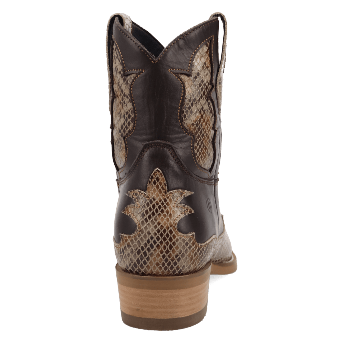 PRODUCT SHOT SERPICO LEATHER BOOT AT 180 DEGREE BACK ANGLE