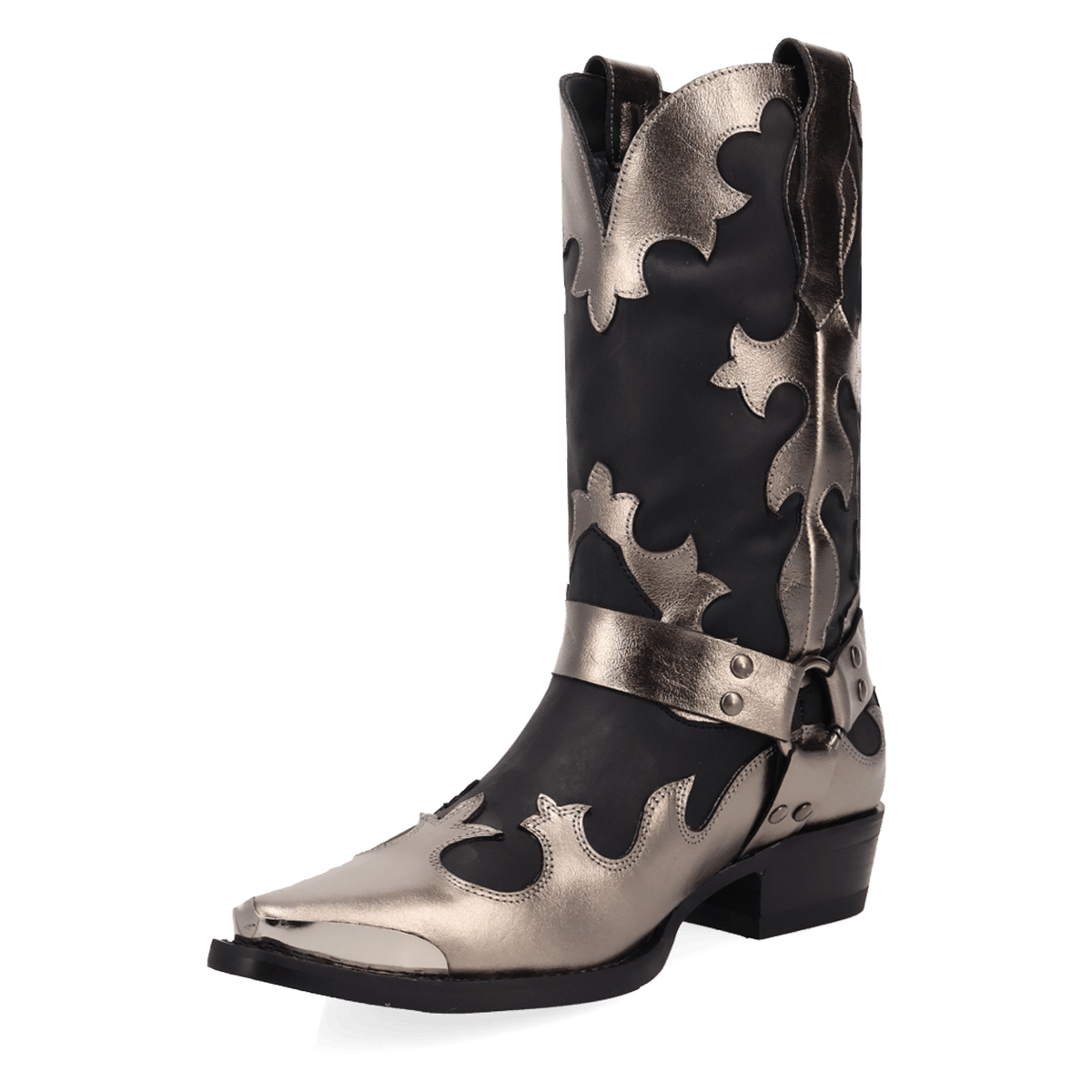 PRODUCT SHOT DESPERADO LEATHER BOOT AT 225 DEGREE ANGLE