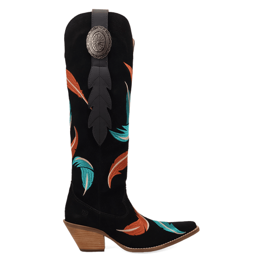 PRODUCT SHOT FLY AWAY SUEDE LEATHER BOOT AT 90 DEGREE INSIDE ANGLE