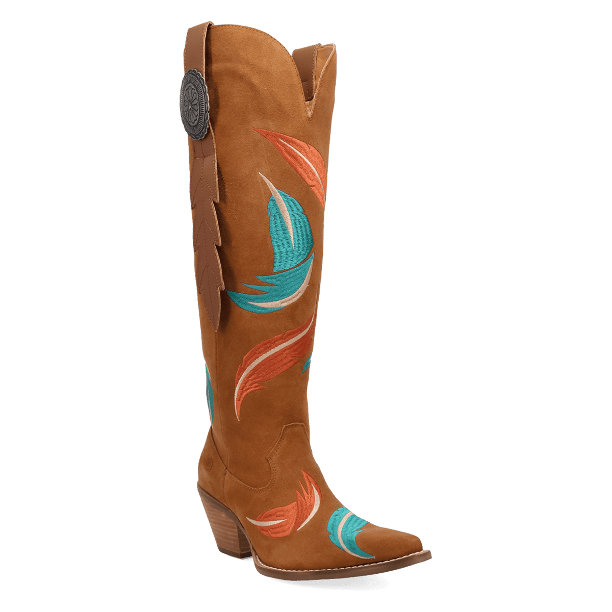 PRODUCT SHOT FLY AWAY SUEDE LEATHER BOOT AT 45 DEGREE ANGLE