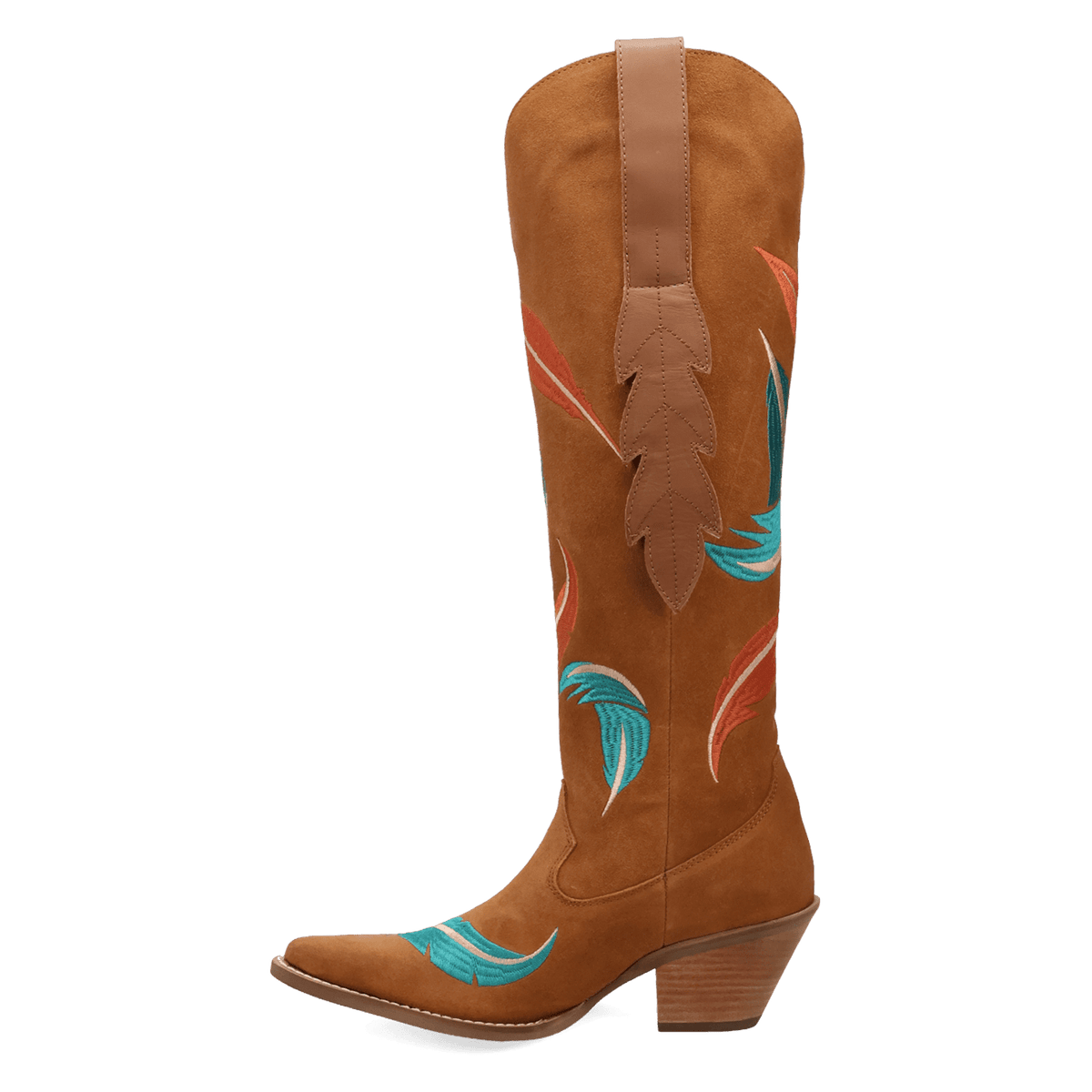 PRODUCT SHOT FLY AWAY SUEDE LEATHER BOOT AT 135 DEGREE OUTSIDE ANGLE
