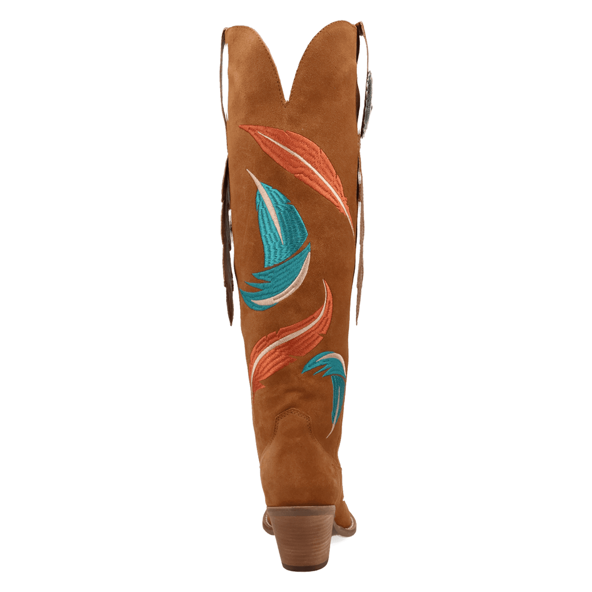 PRODUCT SHOT FLY AWAY SUEDE LEATHER BOOT AT 180 DEGREE BACK ANGLE