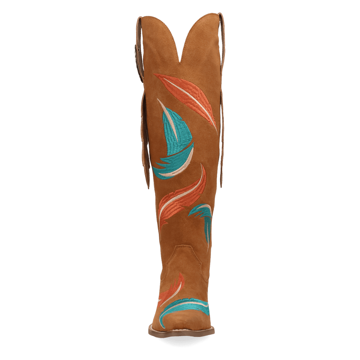 PRODUCT SHOT FLY AWAY SUEDE LEATHER BOOT AT FRONT ANGLE