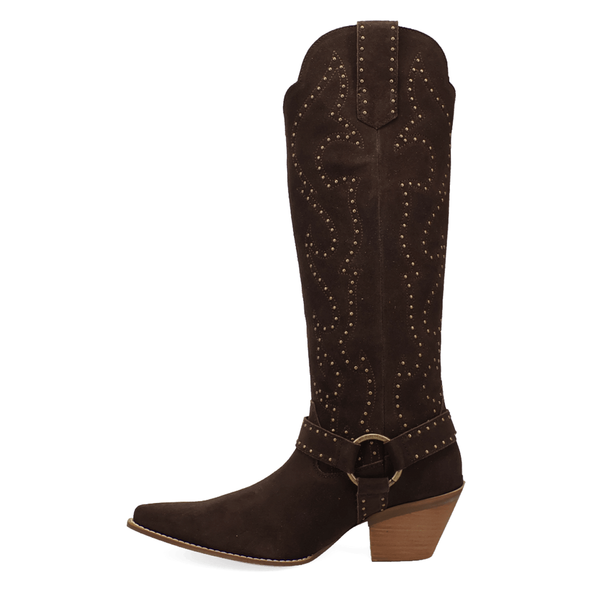 PRODUCT SHOT WICKED LEATHER BOOT AT 135 DEGREE OUTSIDE ANGLE