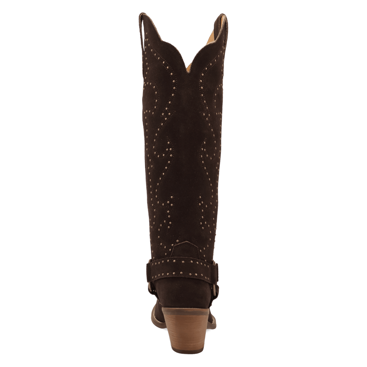 PRODUCT SHOT WICKED LEATHER BOOT AT 180 DEGREE BACK ANGLE