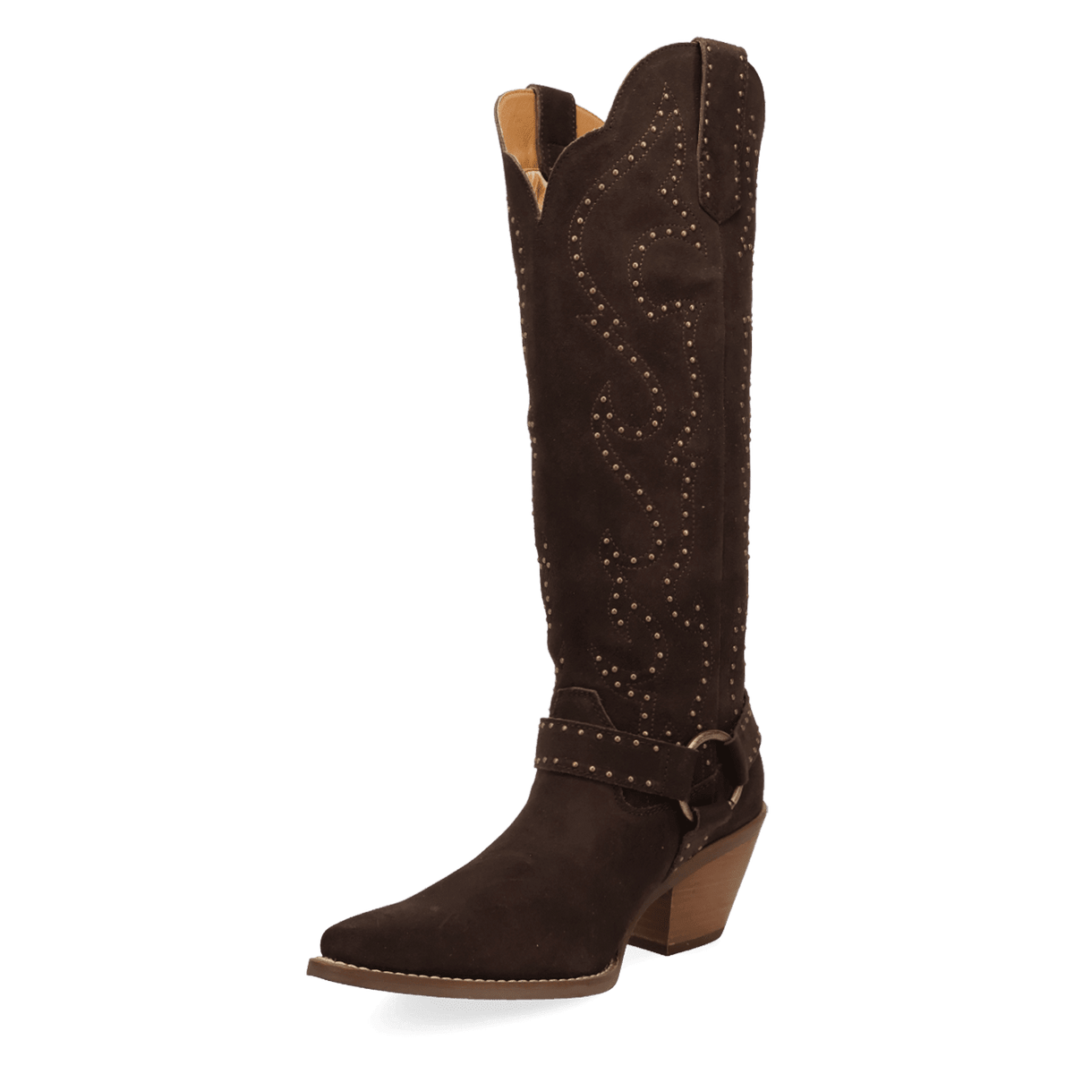 PRODUCT SHOT WICKED LEATHER BOOT AT 225 DEGREE ANGLE
