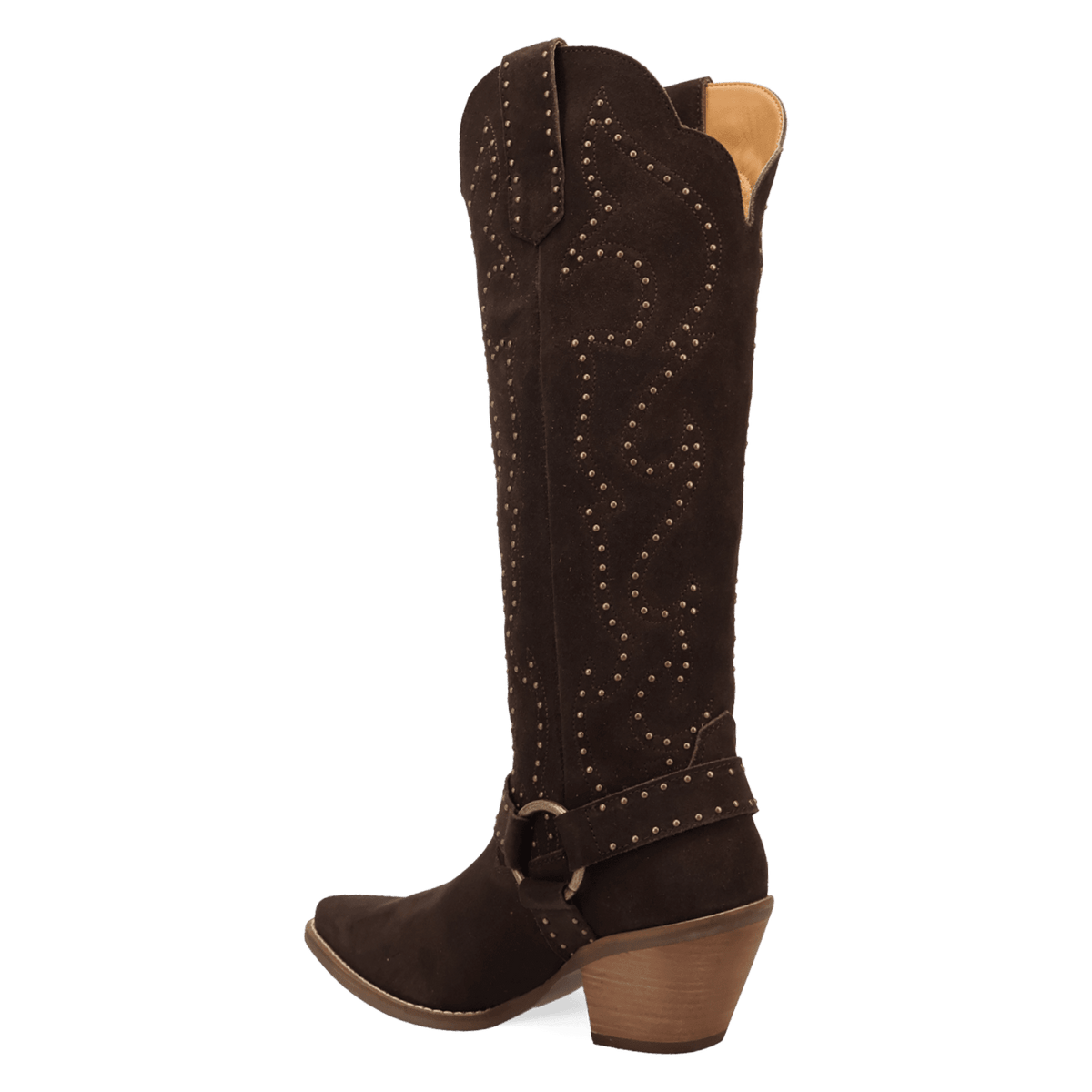 PRODUCT SHOT WICKED LEATHER BOOT AT 270 DEGREE ANGLE
