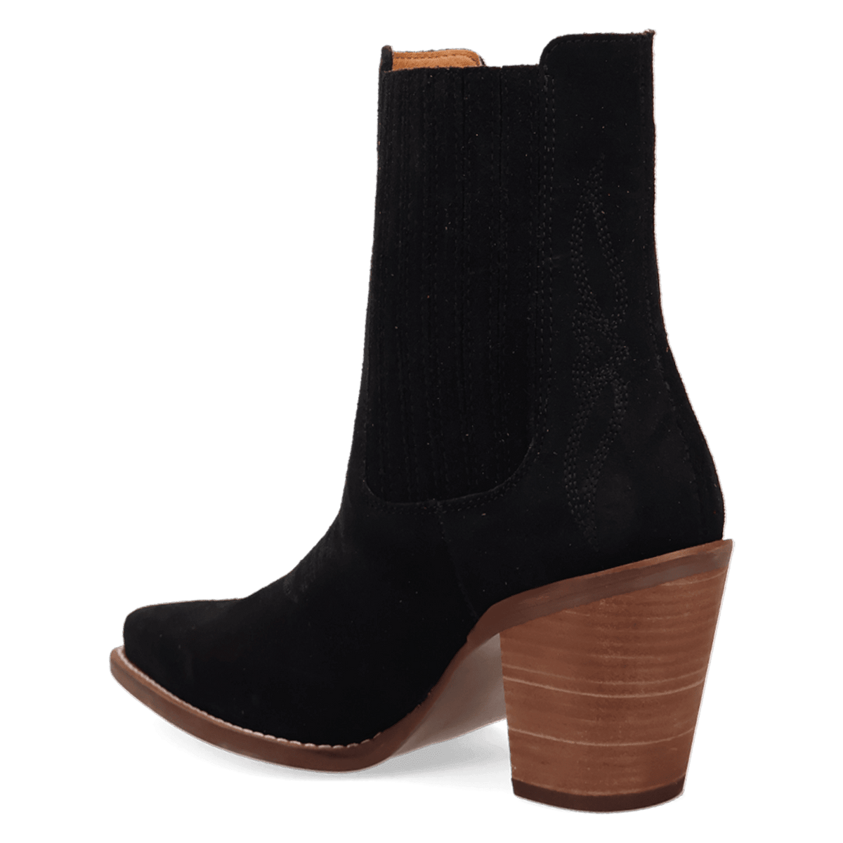PRODUCT SHOT PALOMA SUEDE LEATHER BOOTIE AT 270 DEGREE ANGLE