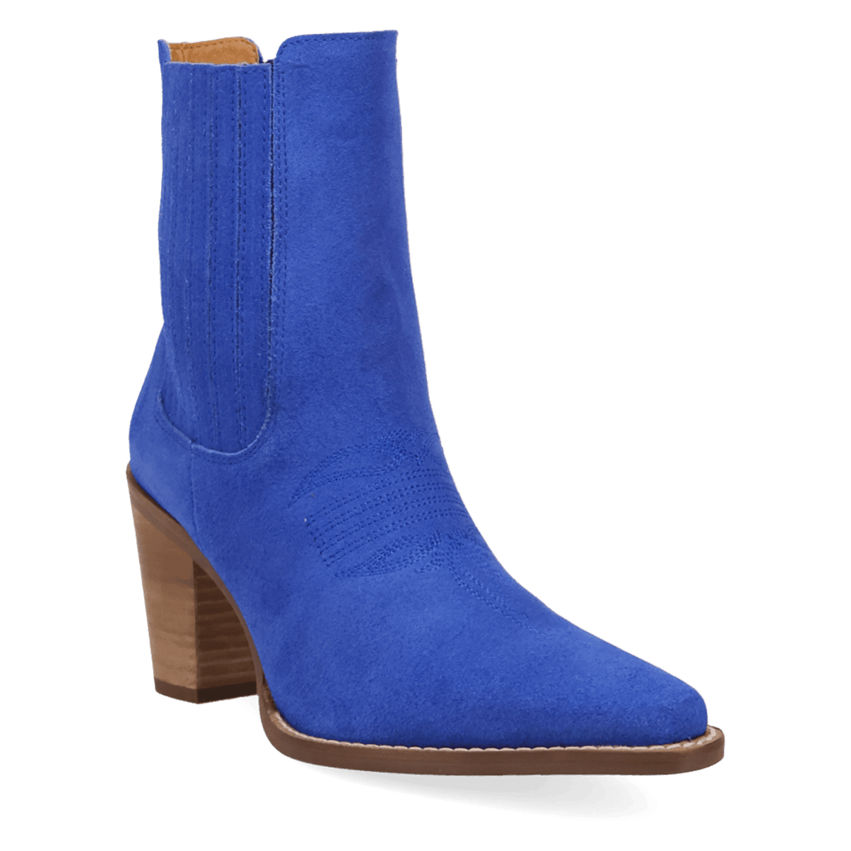 PRODUCT SHOT PALOMA SUEDE LEATHER BOOTIE AT 45 DEGREE ANGLE