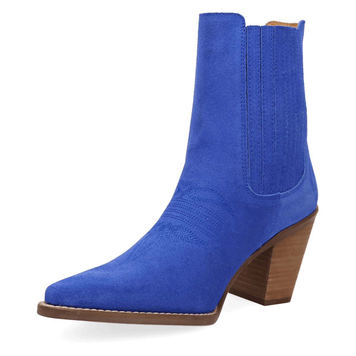 PRODUCT SHOT PALOMA SUEDE LEATHER BOOTIE AT 225 DEGREE ANGLE
