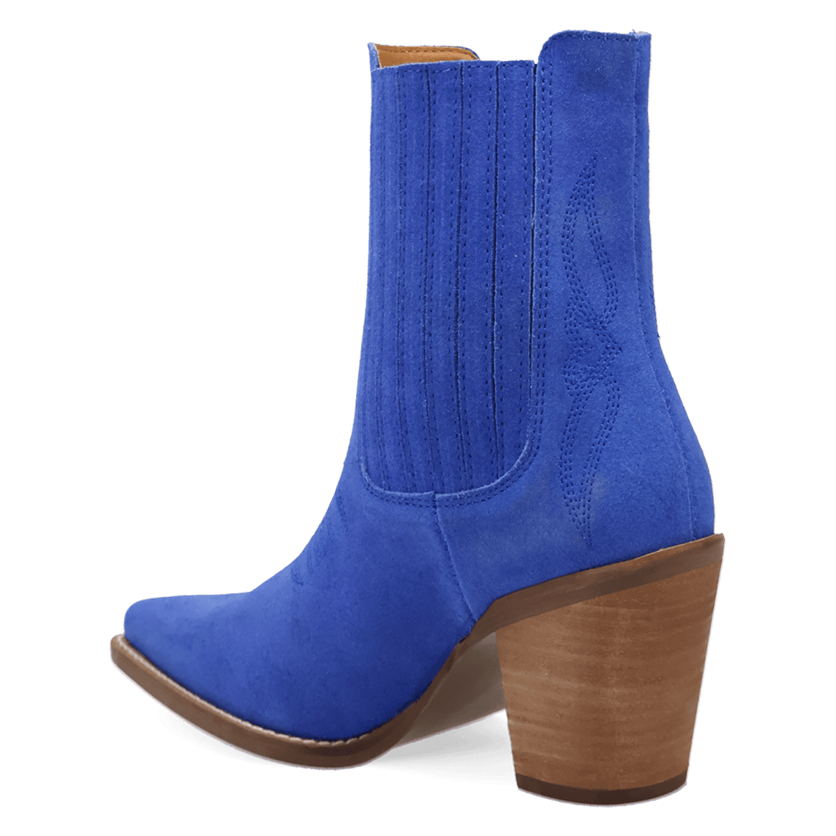 PRODUCT SHOT PALOMA SUEDE LEATHER BOOTIE AT 270 DEGREE ANGLE