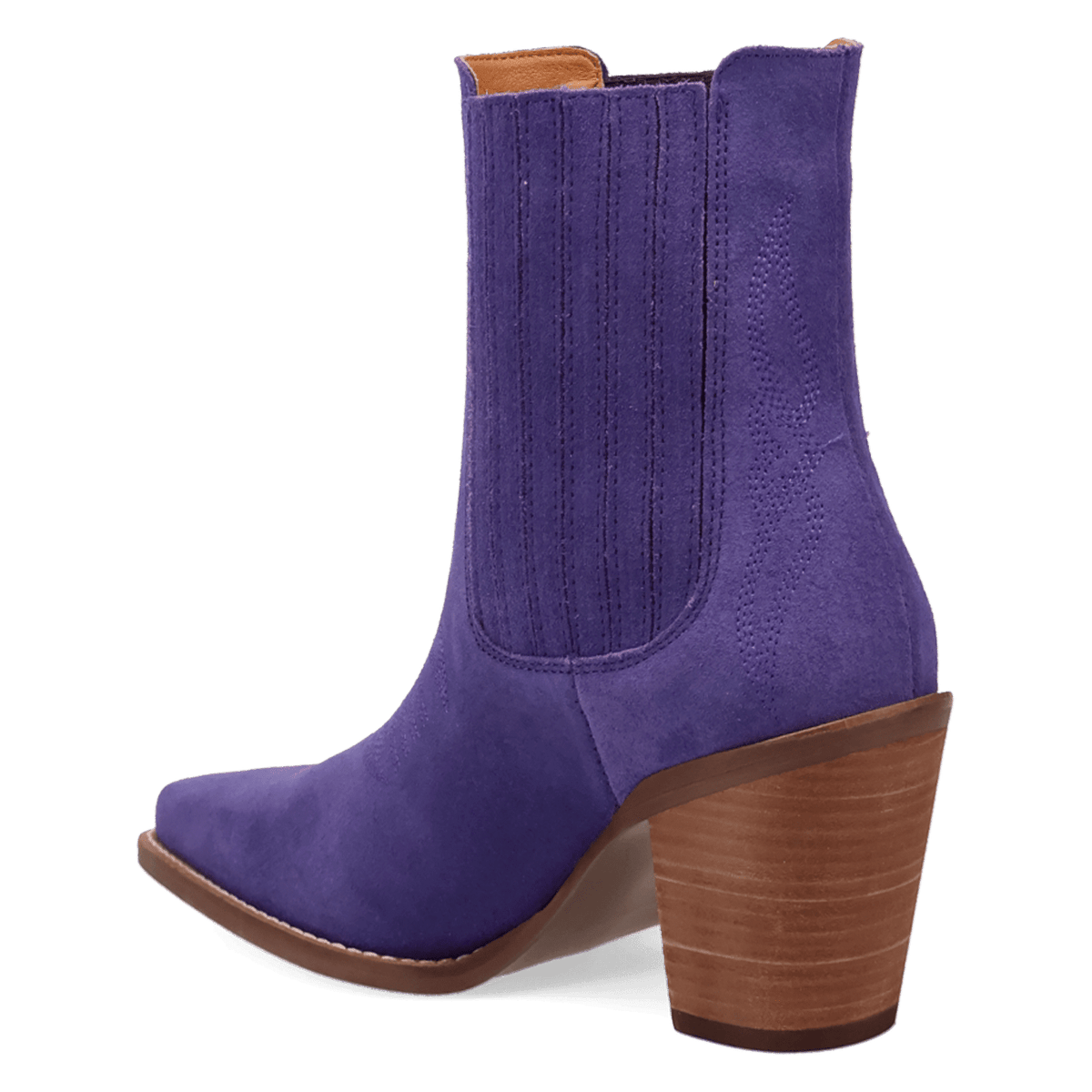PRODUCT SHOT PALOMA SUEDE LEATHER BOOTIE AT 270 DEGREE ANGLE