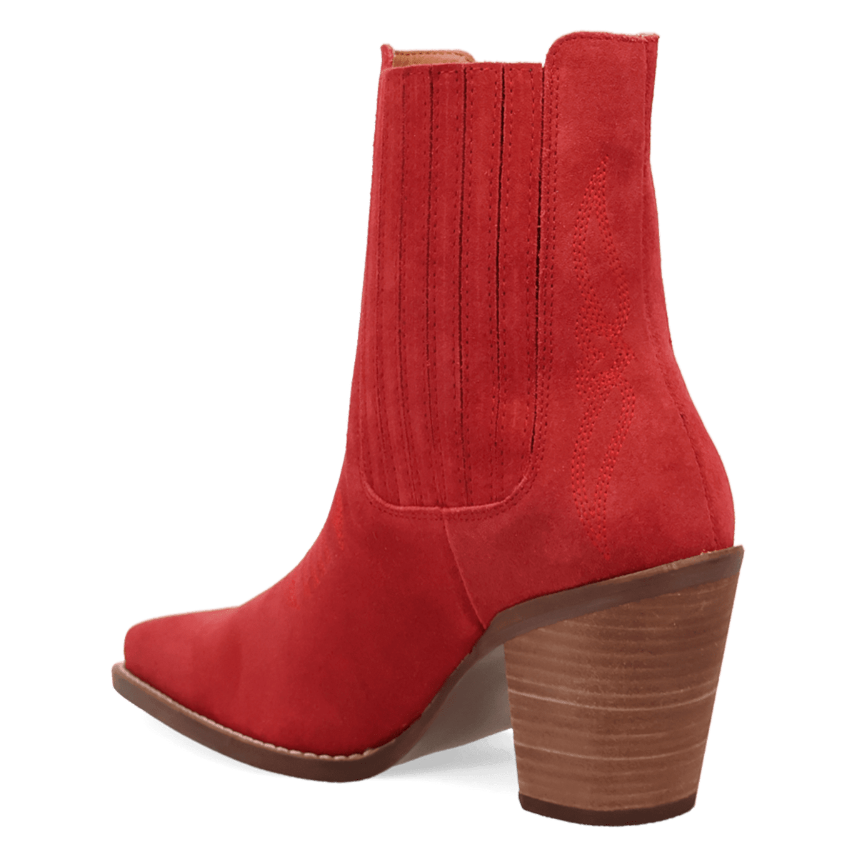 PRODUCT SHOT PALOMA SUEDE LEATHER BOOTIE AT 270 DEGREE ANGLE