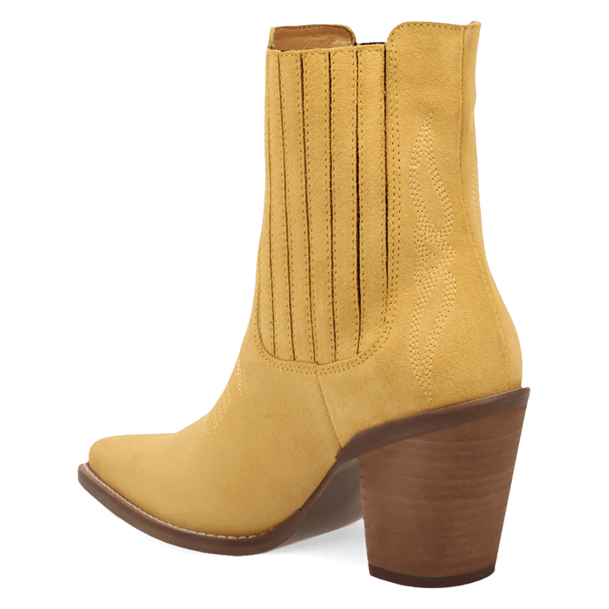 PRODUCT SHOT PALOMA SUEDE LEATHER BOOTIE AT 270 DEGREE ANGLE