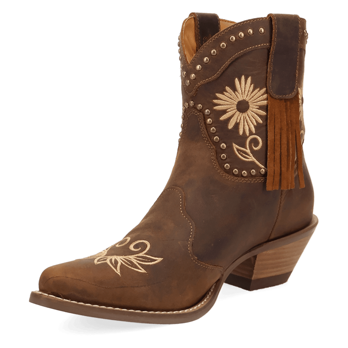 PRODUCT SHOT COUNTRY CUTE LEATHER BOOTIE AT 225 DEGREE ANGLE