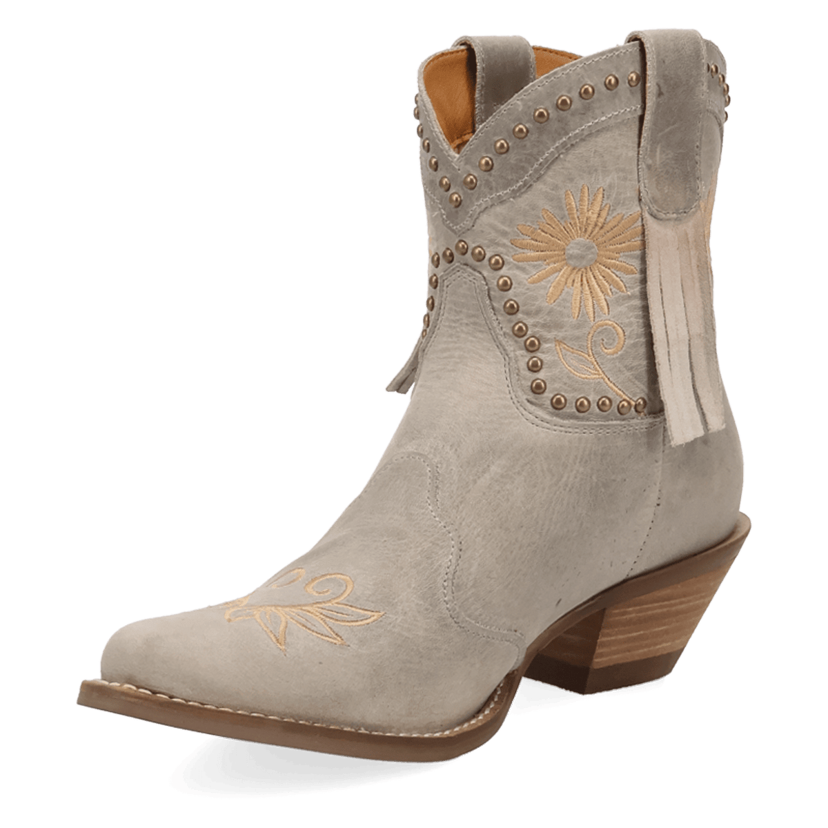 PRODUCT SHOT COUNTRY CUTE LEATHER BOOTIE AT 225 DEGREE ANGLE