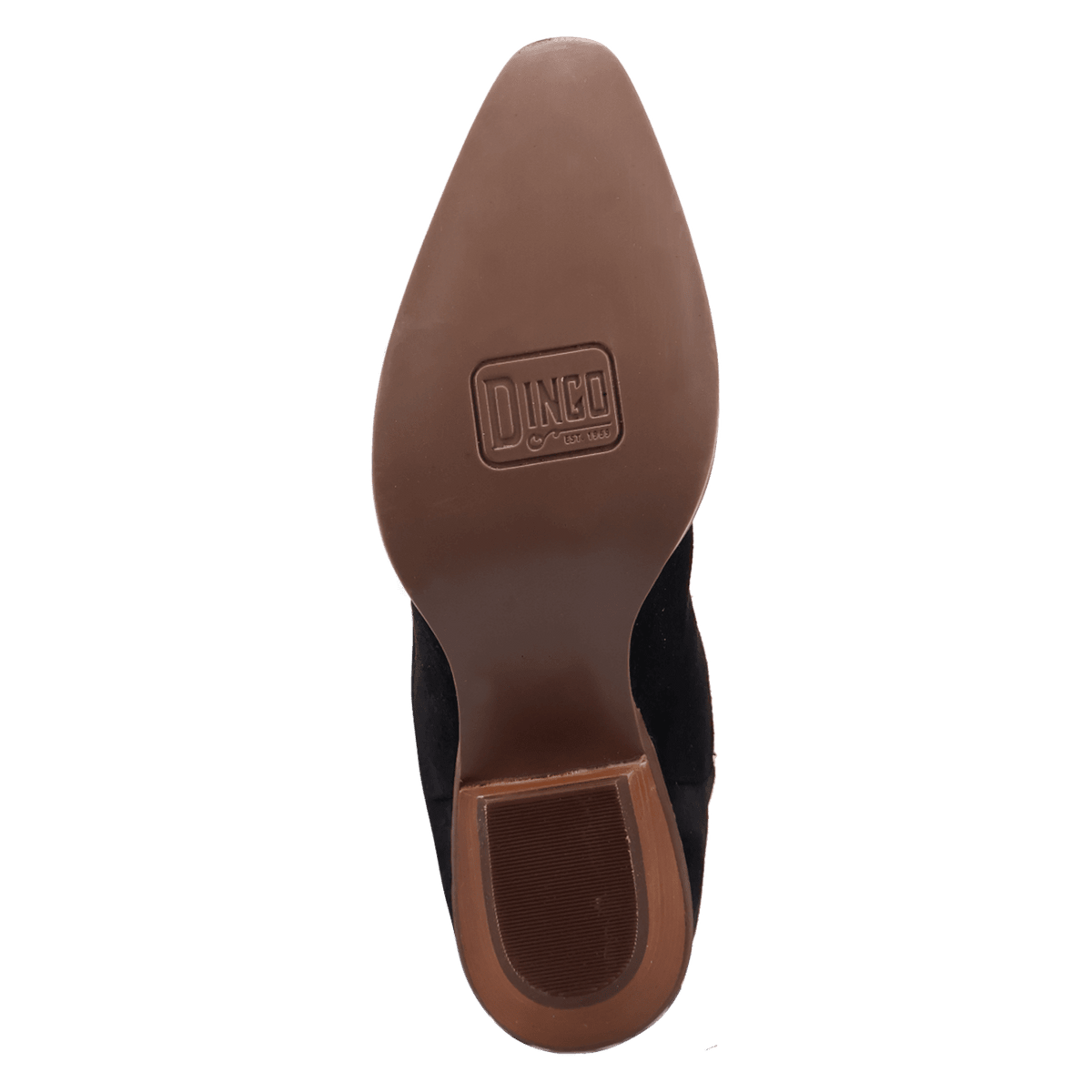 PRODUCT SHOT SWEET DREAMS LEATHER BOOT AT OUTSOLE ANGLE