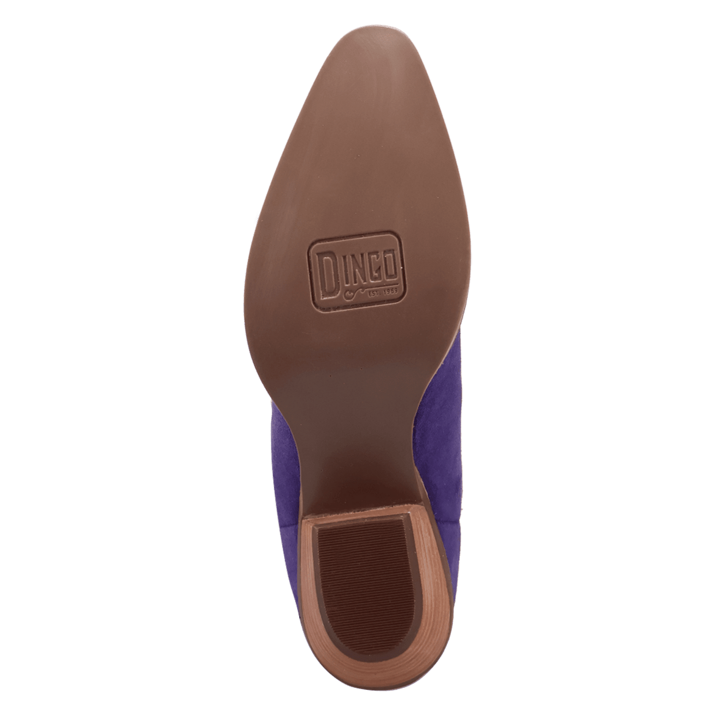 PRODUCT SHOT SWEET DREAMS LEATHER BOOT AT OUTSOLE ANGLE