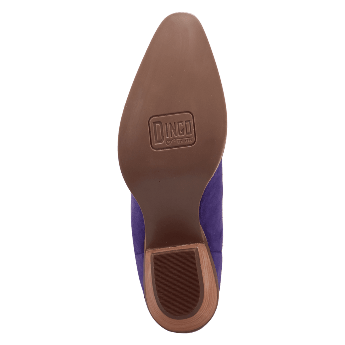 PRODUCT SHOT SWEET DREAMS LEATHER BOOT AT OUTSOLE ANGLE