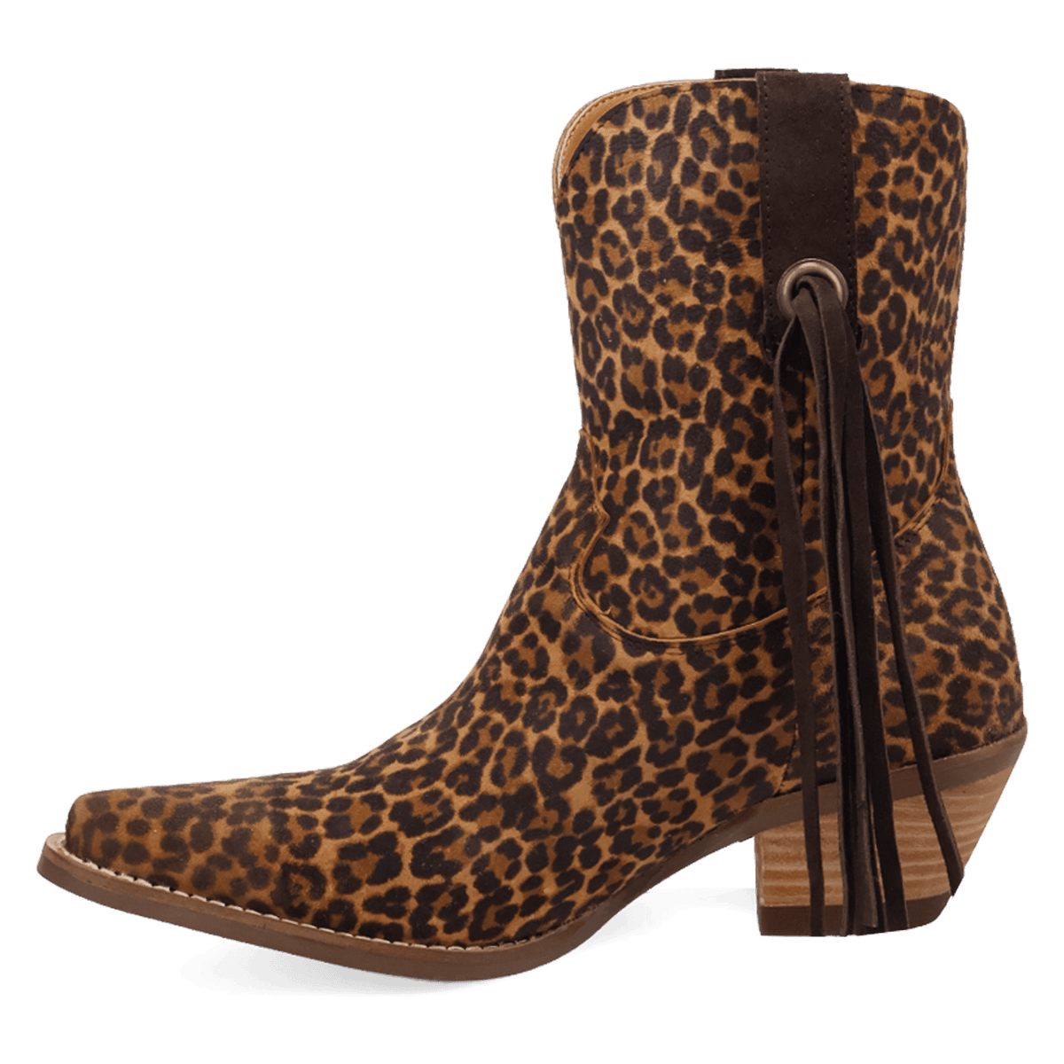 PRODUCT SHOT WILD LIFE LEATHER BOOTIE AT 135 DEGREE OUTSIDE ANGLE