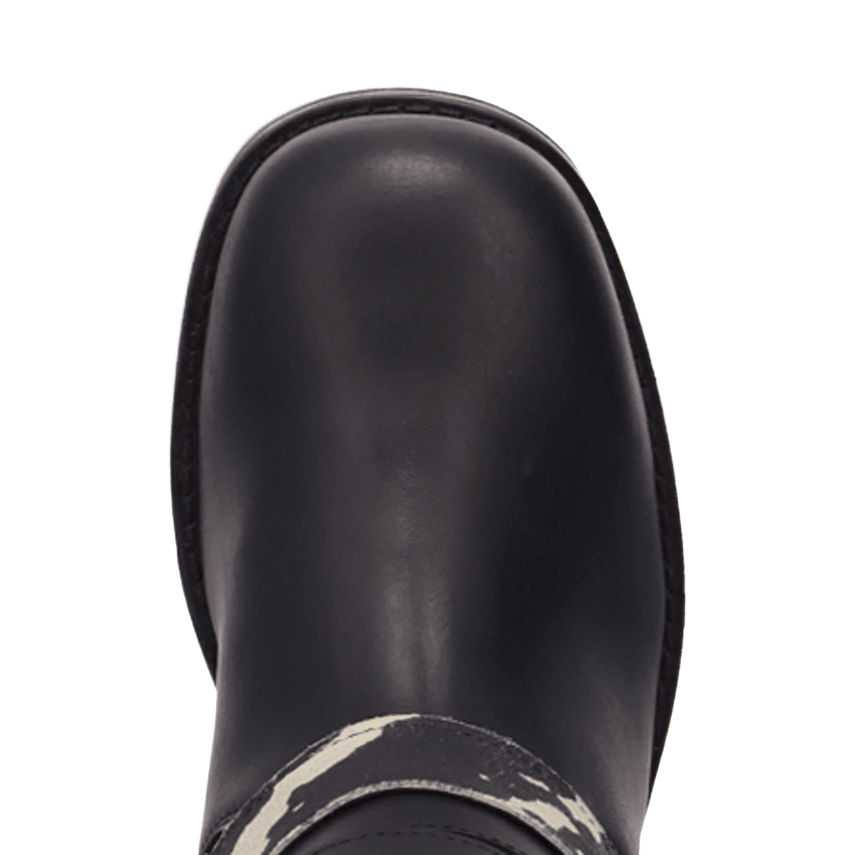 PRODUCT SHOT FULL THROTTLE LEATHER BOOT AT TOE ANGLE