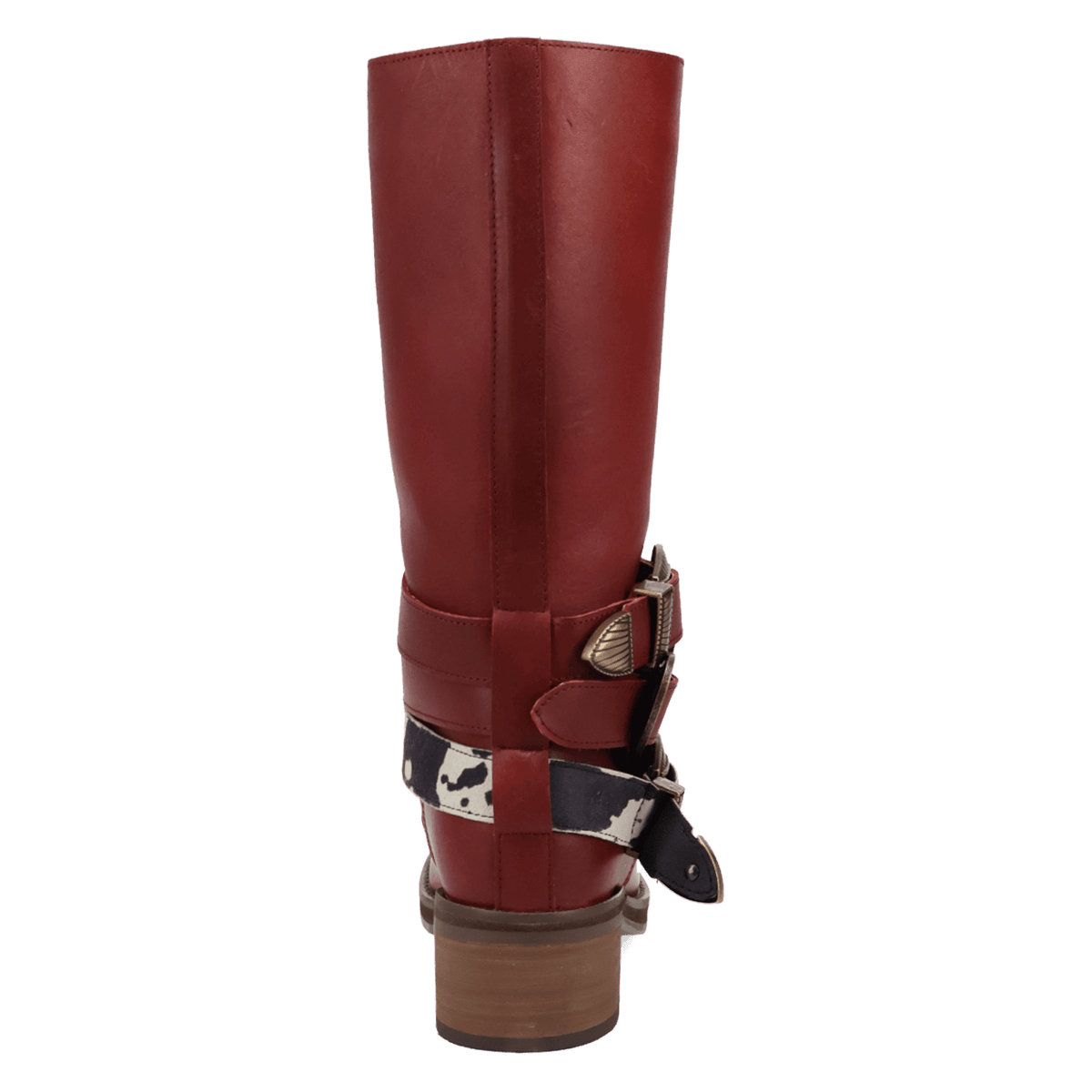 PRODUCT SHOT FULL THROTTLE LEATHER BOOT AT 180 DEGREE BACK ANGLE
