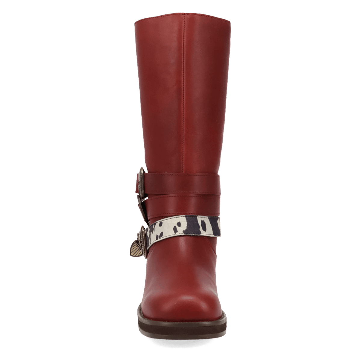 PRODUCT SHOT FULL THROTTLE LEATHER BOOT AT FRONT ANGLE