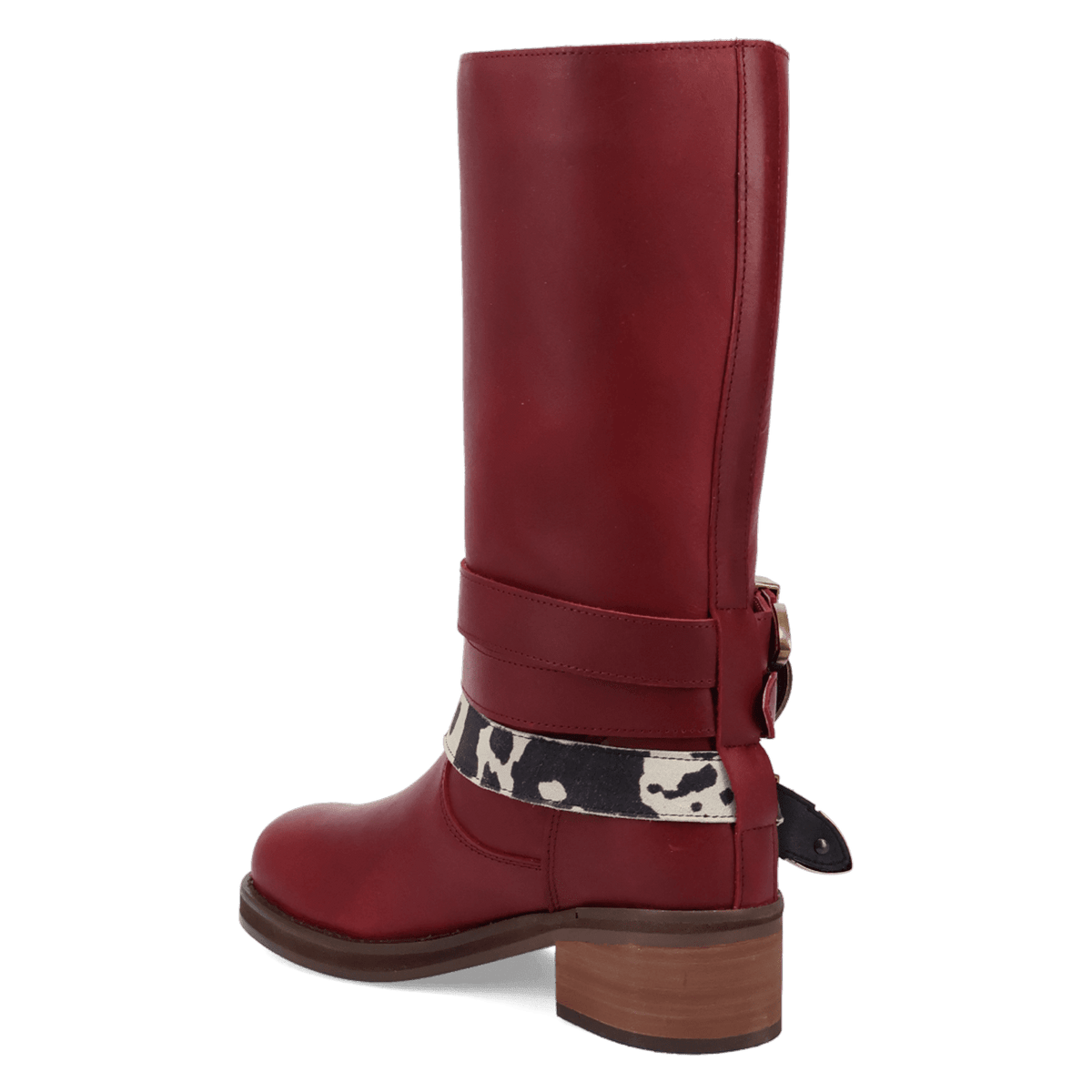 PRODUCT SHOT FULL THROTTLE LEATHER BOOT AT 270 DEGREE ANGLE