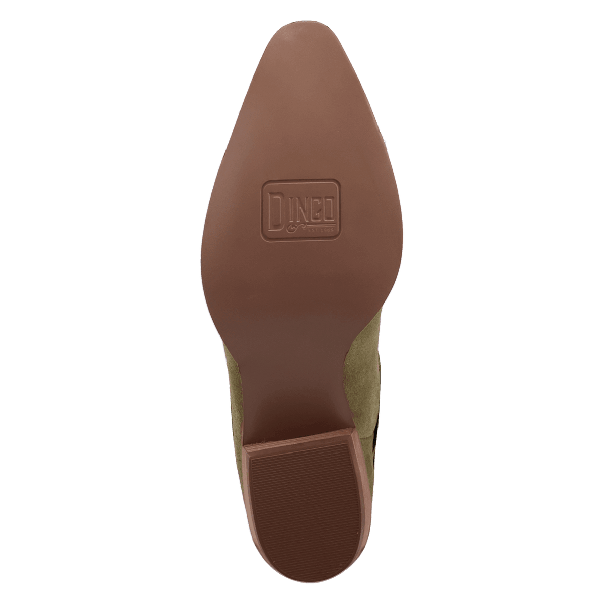 PRODUCT SHOT SCRUNCHY SUEDE BOOTIE AT OUTSOLE ANGLE