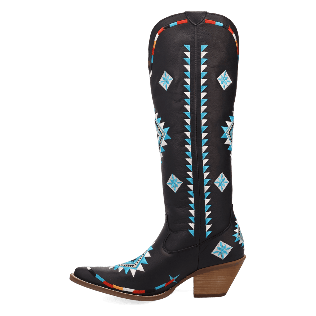 PRODUCT SHOT TERRACOTTA LEATHER BOOT AT 135 DEGREE OUTSIDE ANGLE