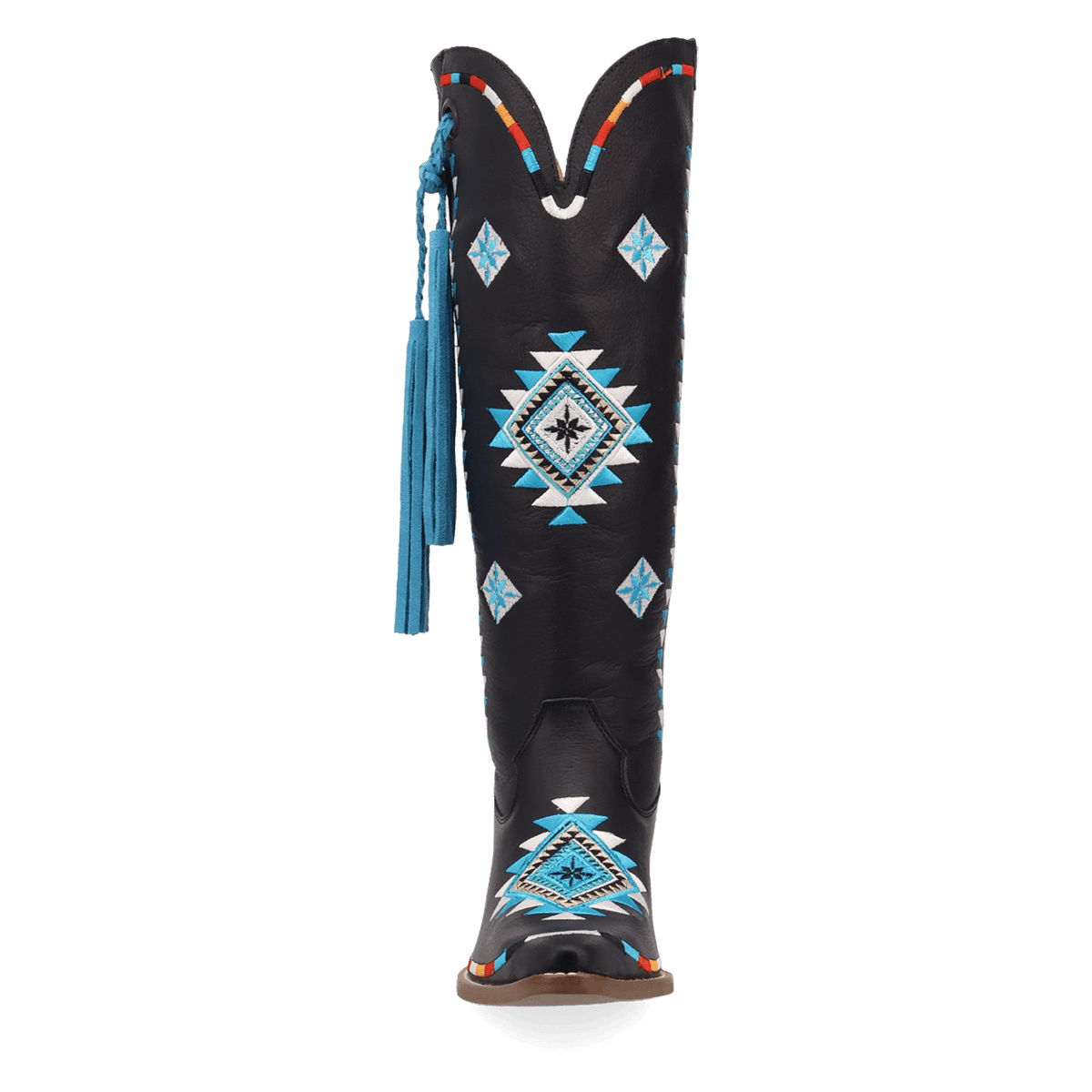 PRODUCT SHOT TERRACOTTA LEATHER BOOT AT FRONT ANGLE
