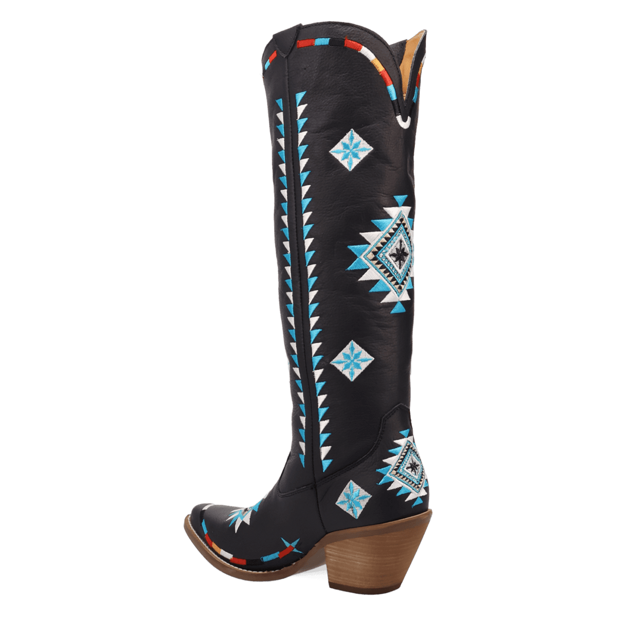 PRODUCT SHOT TERRACOTTA LEATHER BOOT AT 270 DEGREE ANGLE