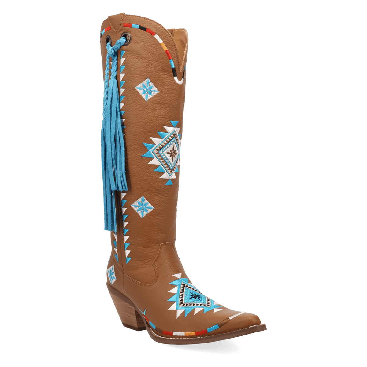 PRODUCT SHOT TERRACOTTA LEATHER BOOT AT 45 DEGREE ANGLE