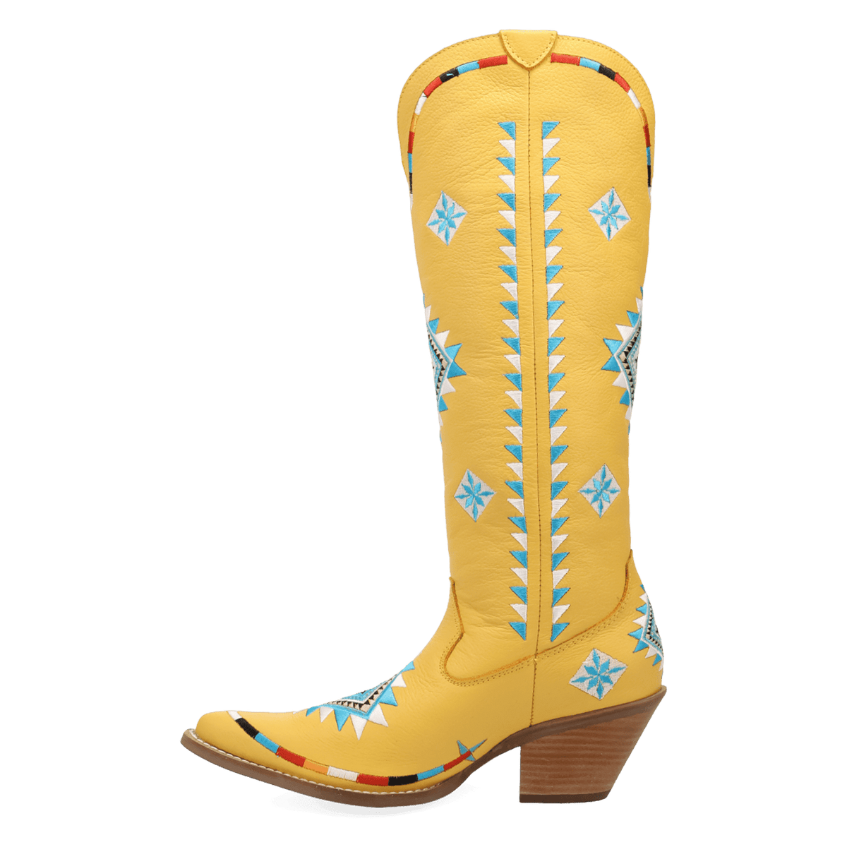PRODUCT SHOT TERRACOTTA LEATHER BOOT AT 135 DEGREE OUTSIDE ANGLE