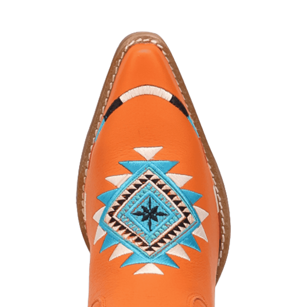 PRODUCT SHOT TERRACOTTA LEATHER BOOT AT TOE ANGLE
