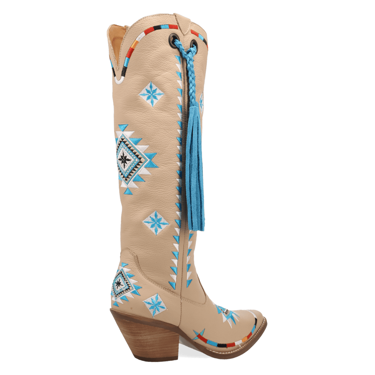 PRODUCT SHOT TERRACOTTA LEATHER BOOT AT 315 DEGREE ANGLE
