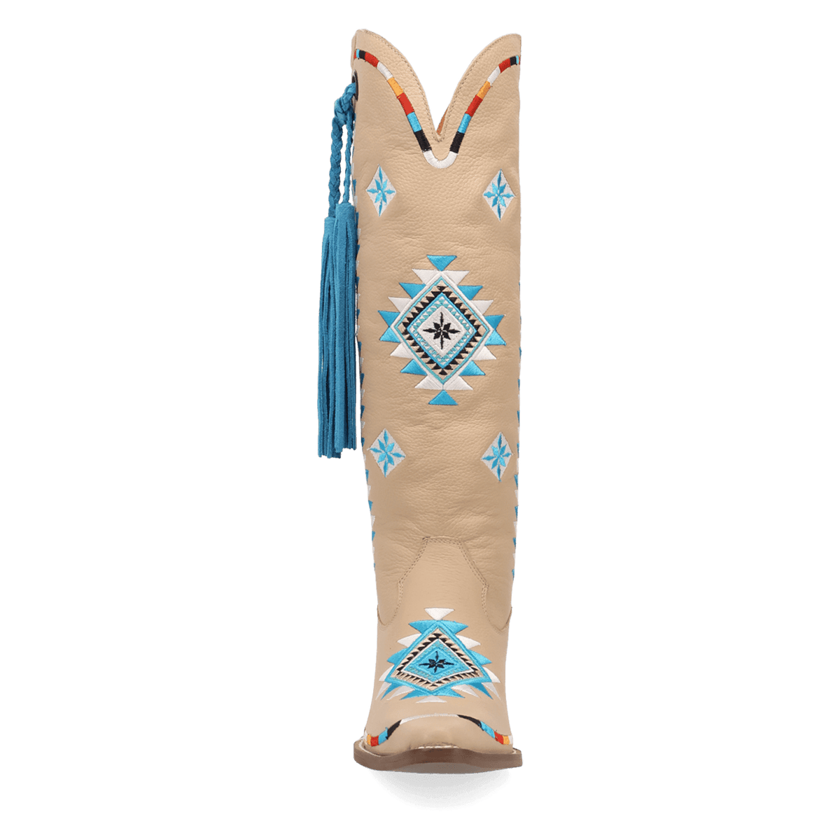 PRODUCT SHOT TERRACOTTA LEATHER BOOT AT FRONT ANGLE